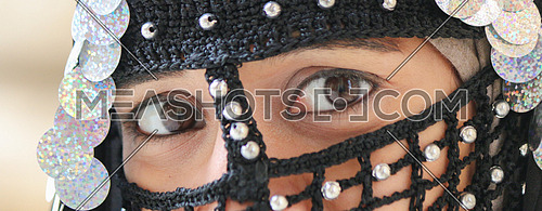Girl`s eyes - wearing old Egyptian costumes